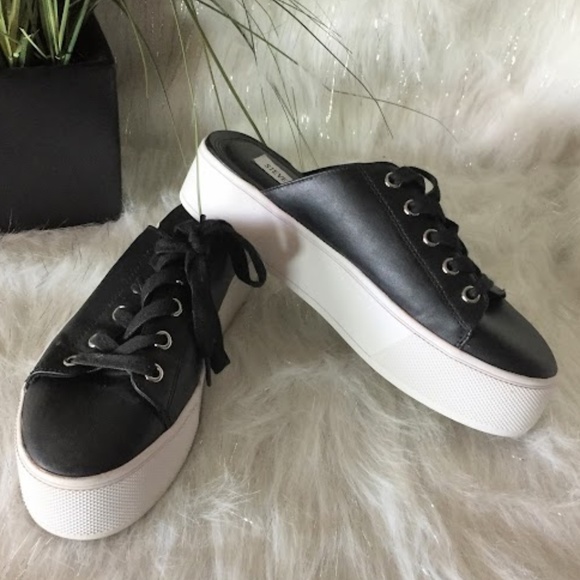 Steve Madden Shoes - Steve Madden black platform sneaker mule wo. Sz 8